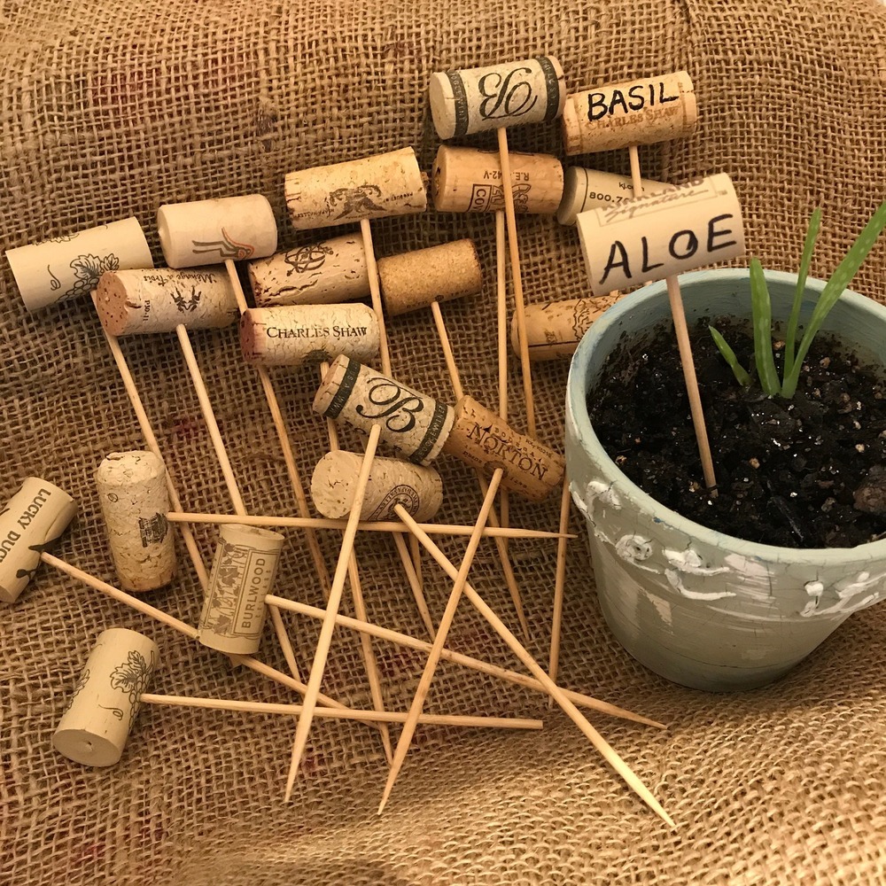 Plant‎ Markers, Herb Labels, Garden Seed Markers, Cute Plant Labels, Set of Five